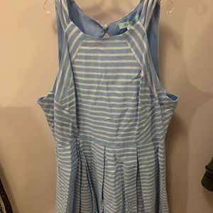 Blue striped dress. L. Tags on. New, never worn.
